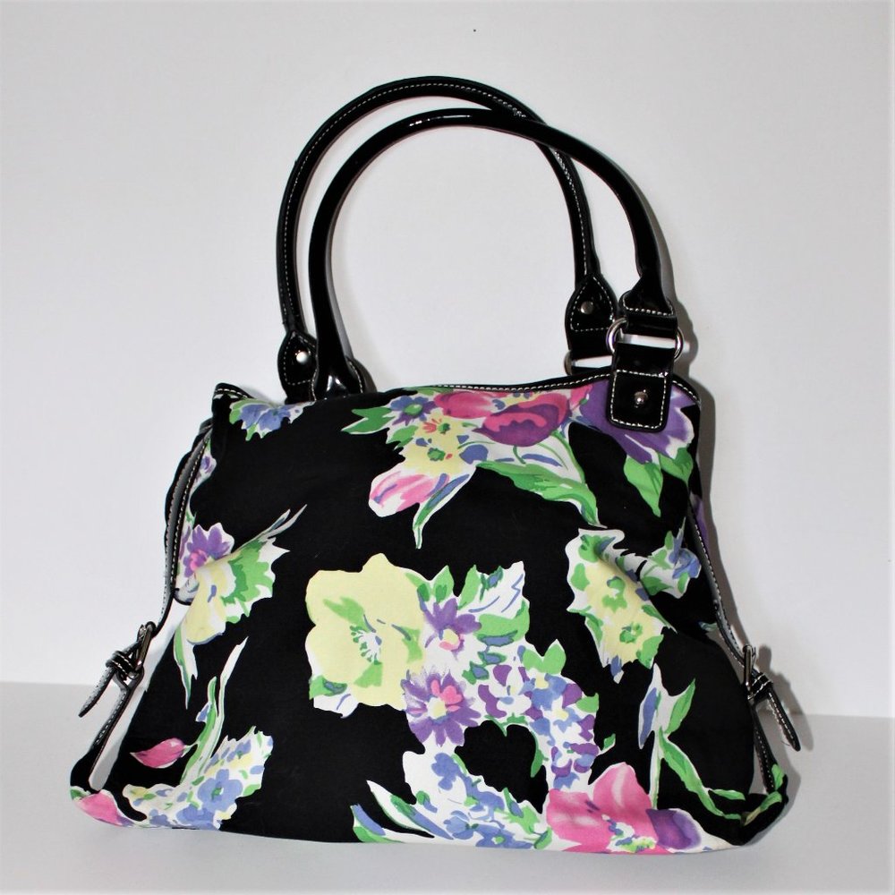 Chaps Multi-color Floral Print Fabric Shoulder Bag - Picture 3 of 8